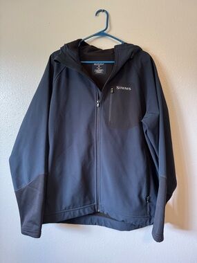 Simms Men's Hooded Softshell Jacket - Navy Blue